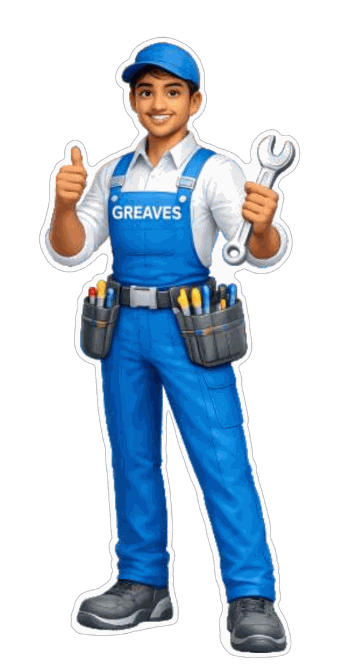 Greaves Enterprises service technician mascot
